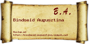 Bindseid Augusztina névjegykártya
